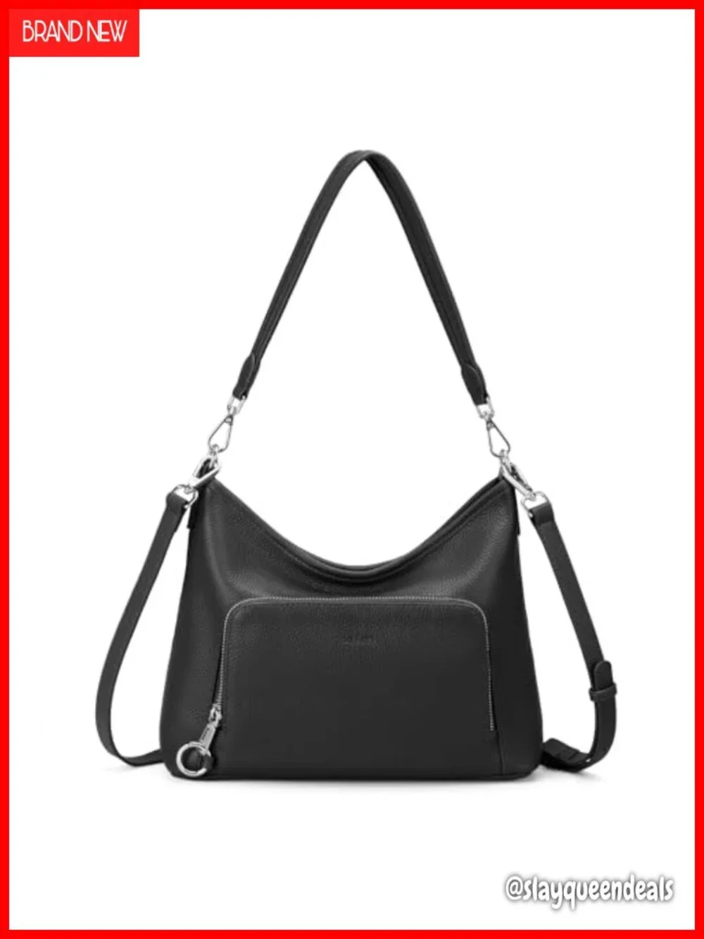Genuine Leather Hobo Bag Anti Theft Crossbody with RFID Wallet
